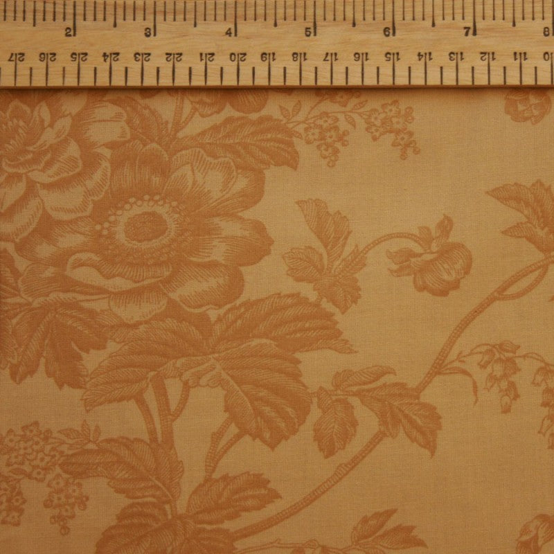P & B Textile 108" Wide Rambling Rose and Leaf Print Fabric
