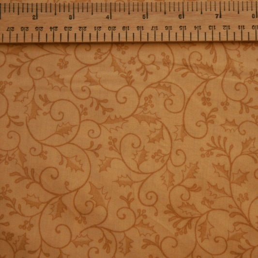 A Dickens Christmas 108" Backing Fabric - Rambling Holly & Berry Print