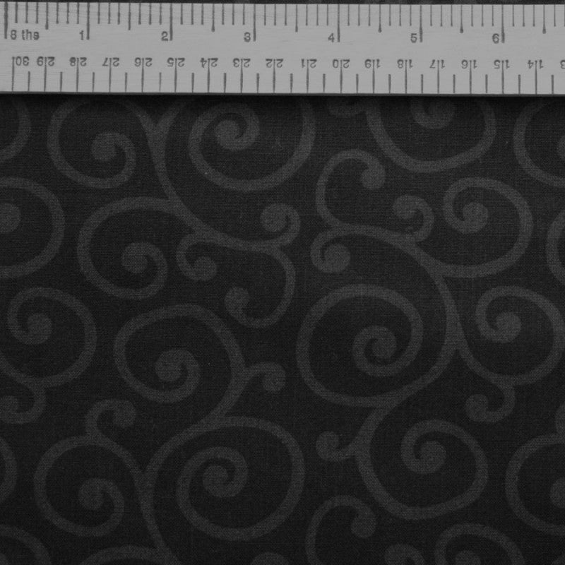 Anbo Textiles 108" Grey Swirling Quilt Backing Fabric - Extra Wide Cotton