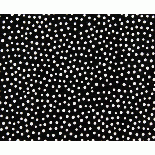 Nutex Extra Wide Backing Fabric - 108" Black with White Spots