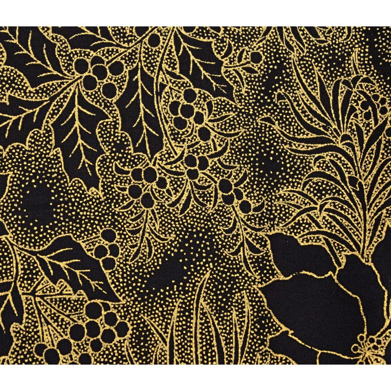Extra Wide Backing Fabric 108" - Moda 'Let it Glow' Black & Gold