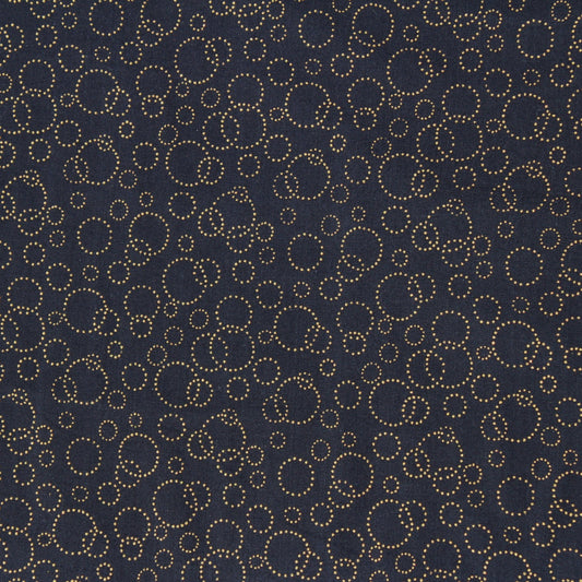 Nutex 108" wide golden circles Black