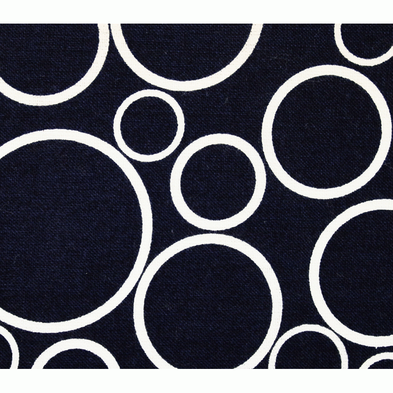 Navy Blue Extra Wide Backing Fabric with White Circles - 108"