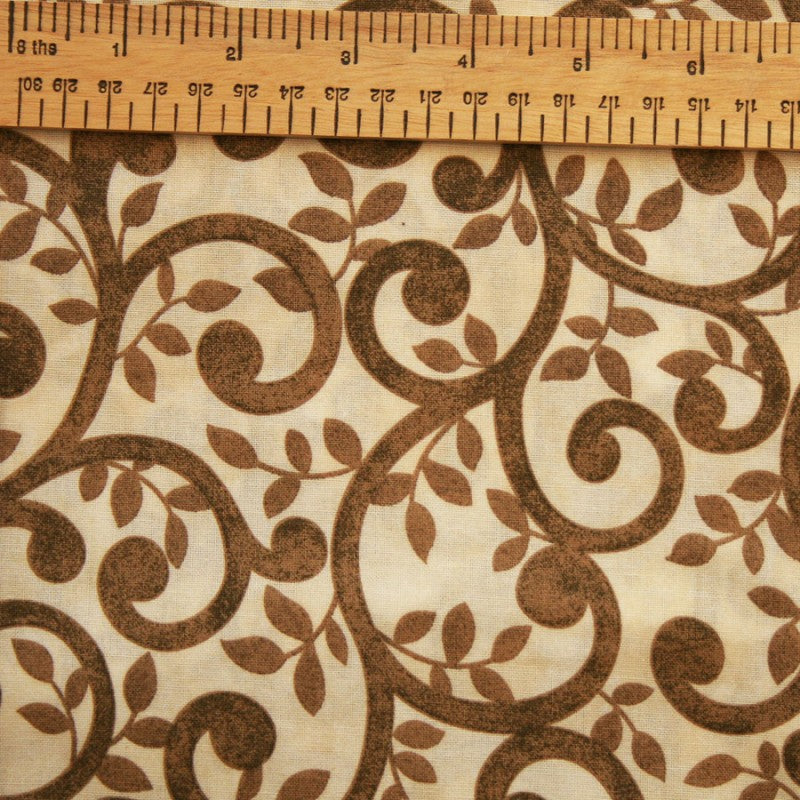 Ebor Brown/Cream 108" Wide Backing Fabric