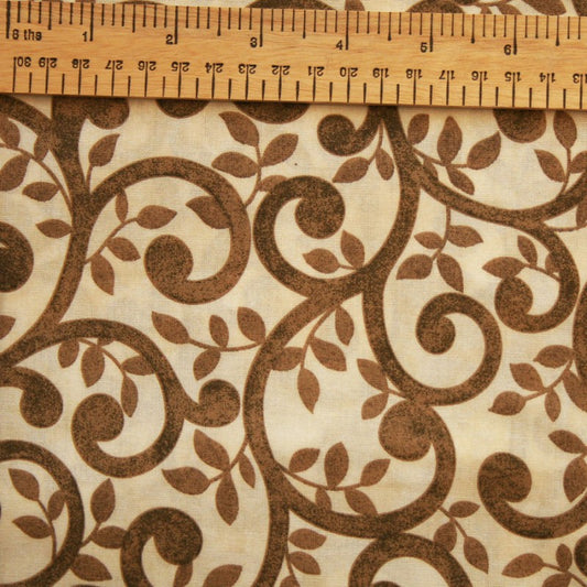 Ebor Brown/Cream 108" Wide Backing Fabric