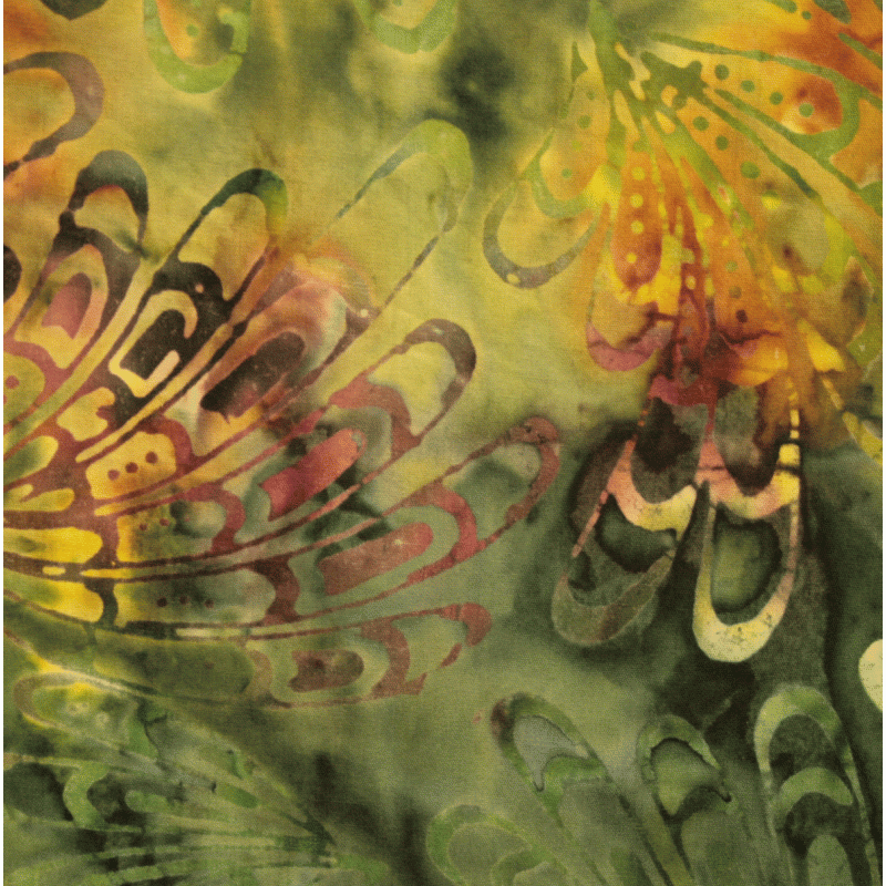 Batik Xtong Forest 106" Extra Wide Backing Fabric - Dark Green Multi