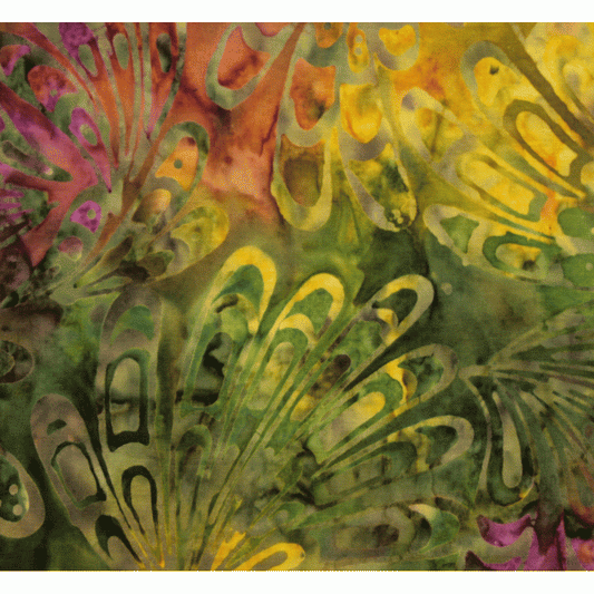 Batik Xtong Fig 106" Extra Wide Backing Fabric - Unique Multicoloured Design