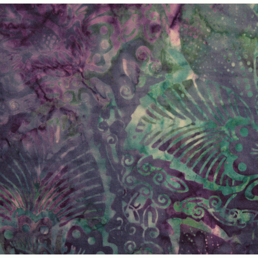 Batik Xtong Blue Reef 106" Extra Wide Backing Fabric - Unique Hand-Painted Design