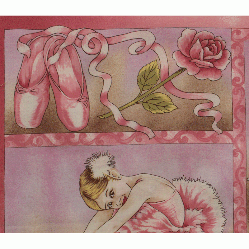 Ballet Quilt Panel - Enchanting Design for Little Dancers