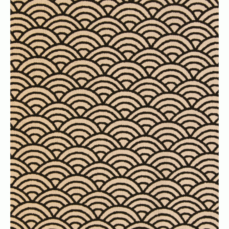 Nutex 108" Extra Wide Backing Fabric - Cream with Navy Blue Circles & Arches