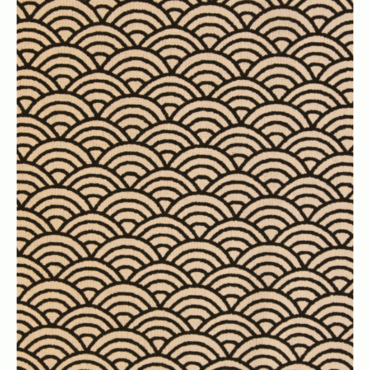 Nutex 108" Extra Wide Backing Fabric - Cream with Navy Blue Circles & Arches