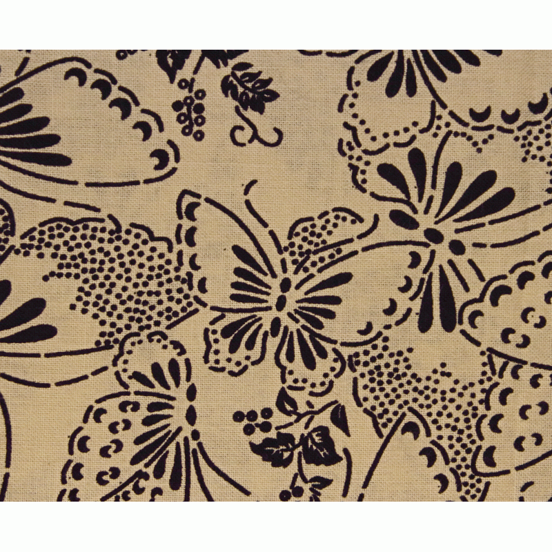 Extra Wide 108" Backing Fabric with Navy Blue Butterflies