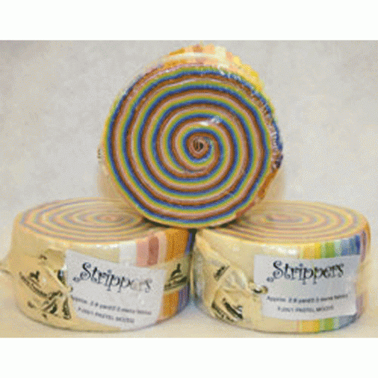 Pastel Moods Strippers - 2.5" Fabric Strips for Quilting