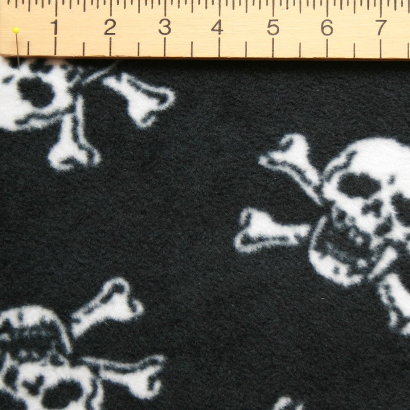 Pirate Fleece Fabric - 60" Wide Black - Perfect for Kids' Projects