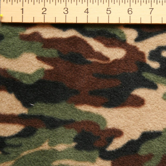 Army Camouflage Fleece Fabric - 60" Wide
