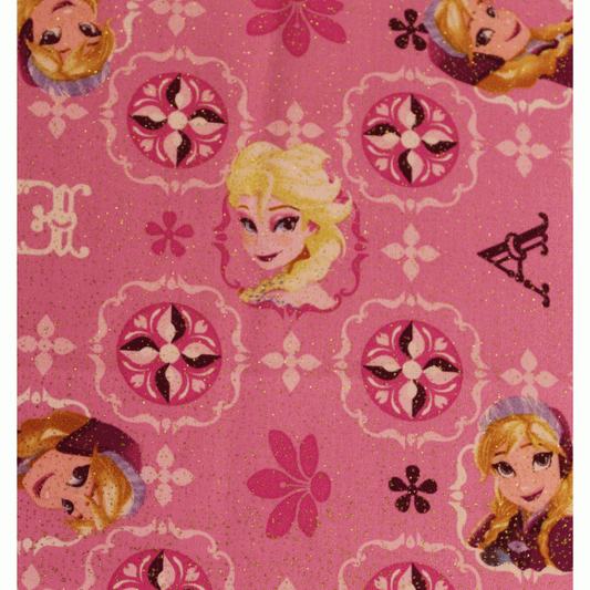 Disney Pixar Frozen 42" Wide Patchwork Fabric - Multicoloured Glitter Design