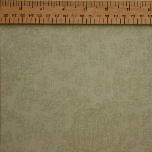 Ebor 108" Wide Prince of Wales Emblem Backing Fabric - Light Green