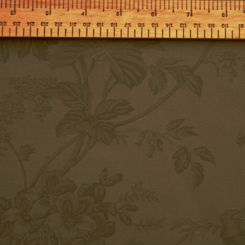 108" Extra Wide Olive Green Rambling Rose Backing Fabric