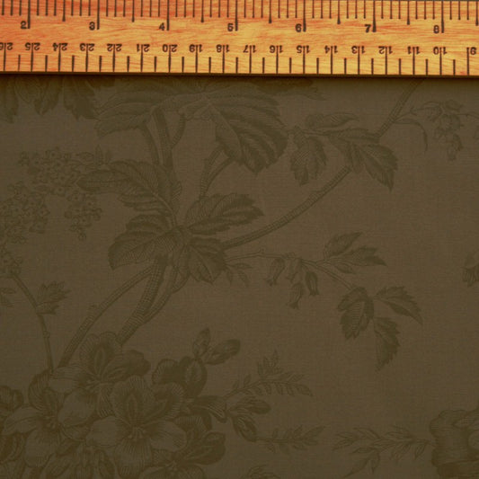 108" Extra Wide Olive Green Rambling Rose Backing Fabric