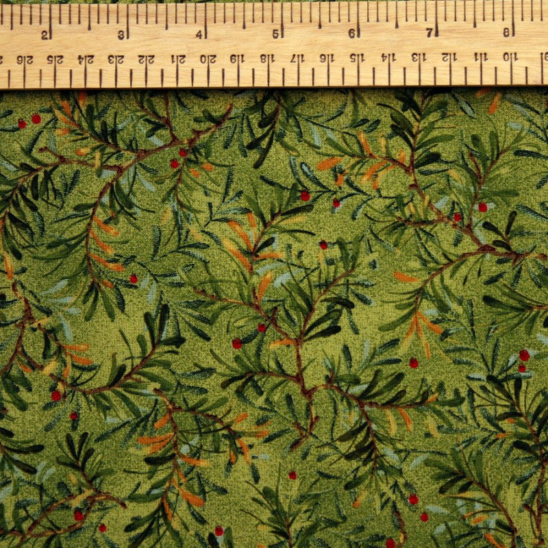 Pine Boughs Extra Wide Backing Fabric - 108" Green