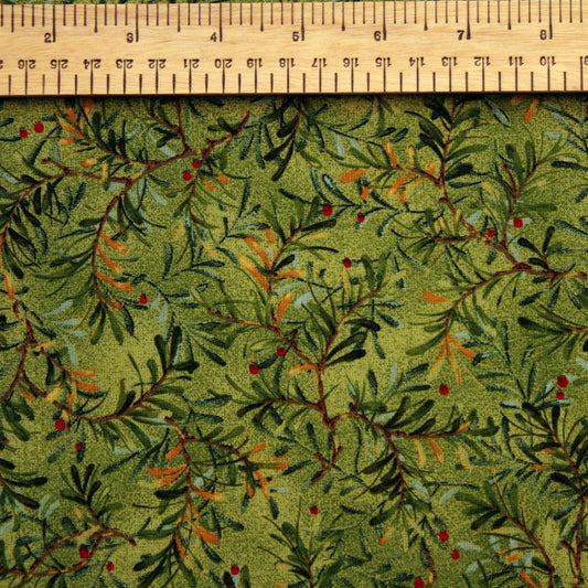 Pine Boughs Extra Wide Backing Fabric - 108" Green