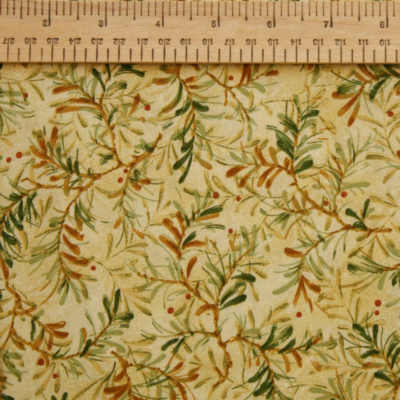 Pine Boughs 108" Wide Quilting Fabric - Versatile Christmas Design