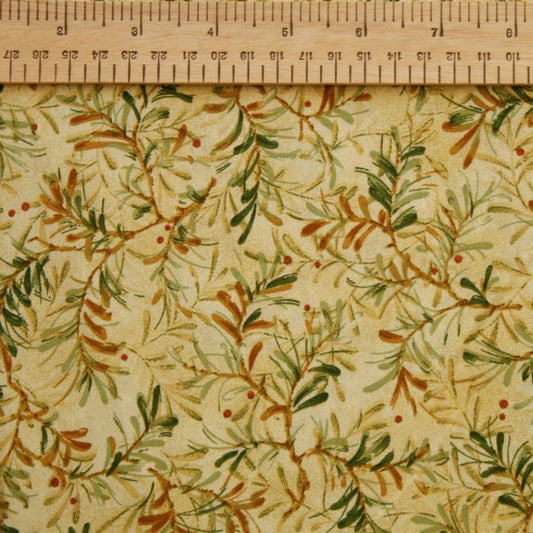 Pine Boughs 108" Wide Quilting Fabric - Versatile Christmas Design