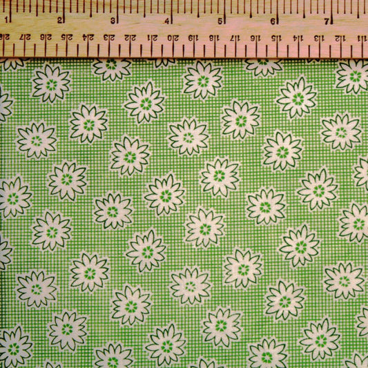 Windham 1930s Story Book Extra Wide Backing Fabric - 108" Green with Daisy Design