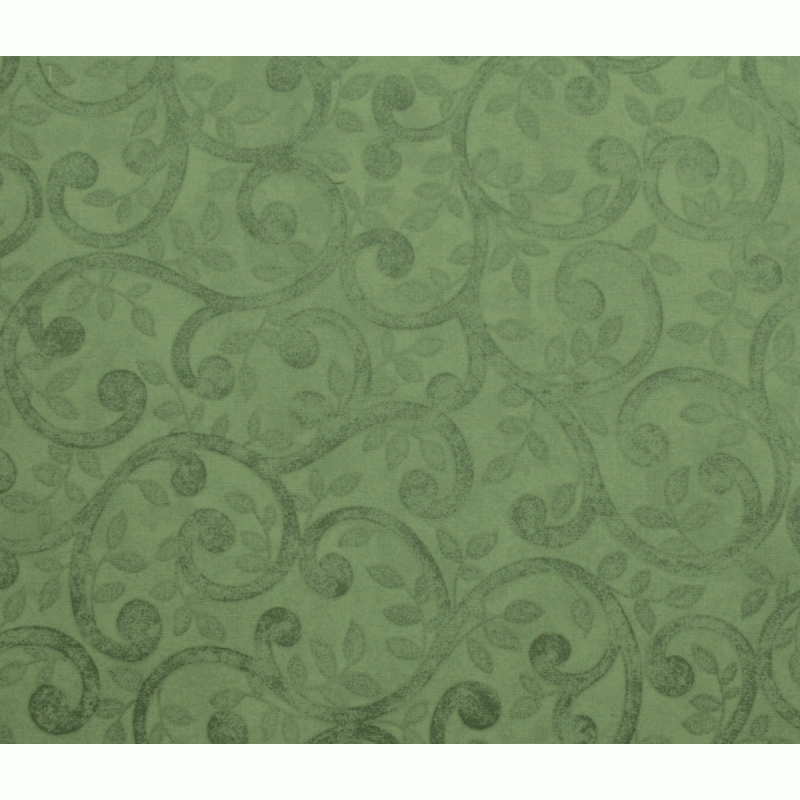 Ebor 108" Extra Wide Backing Fabric - Swirls in Green