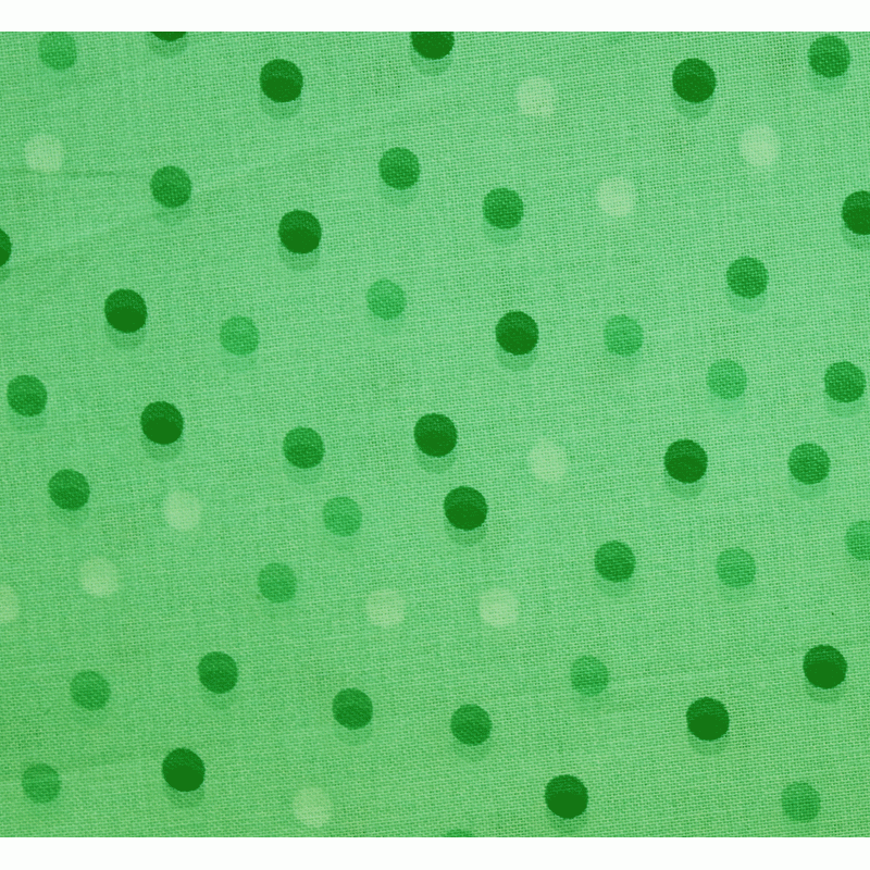 Candy Lane Nutex Quilt Backing Fabric - Peppermint Green with Polka Dots
