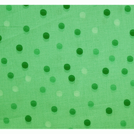 Candy Lane Nutex Quilt Backing Fabric - Peppermint Green with Polka Dots