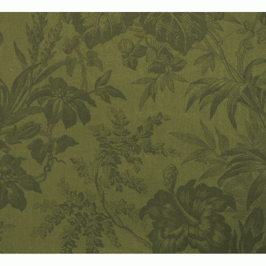 108" Anbo Extra Wide Backing Fabric - Leaf Design in Green