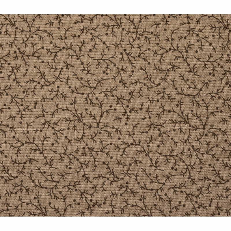 Stoff Emma 108" Extra Wide Backing Fabric - Grey with Berry Sprigs