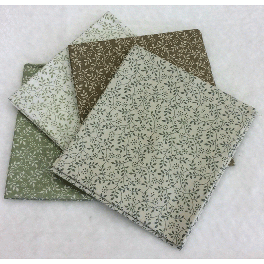 John Louden Green Fat Quarter Bundle - 1 Meter of Premium Fabric