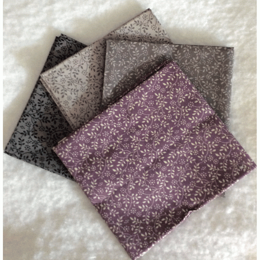 John Louden Plum Fat Quarter Bundle - Luxurious Violet Fabrics