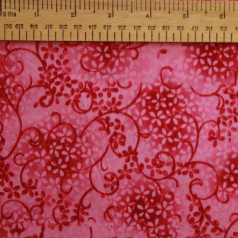 Nutex 108" Backing Fabric - Hot Pink with Swirling Flower Design