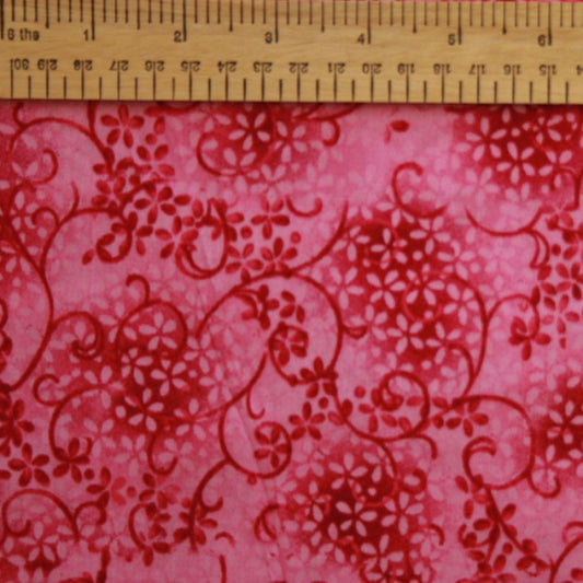 Nutex 108" Backing Fabric - Hot Pink with Swirling Flower Design