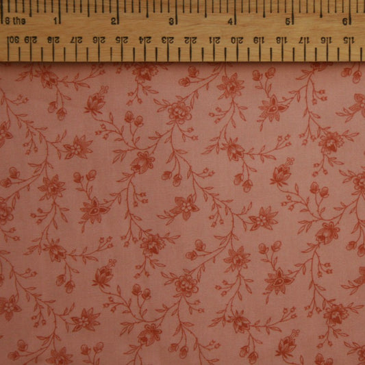 Moda Lario 108" Wide Backing Fabric - Peach Floral Design