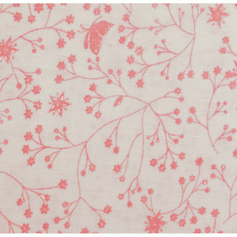 Delicate Pink Butterfly Extra Wide Backing Fabric 108"