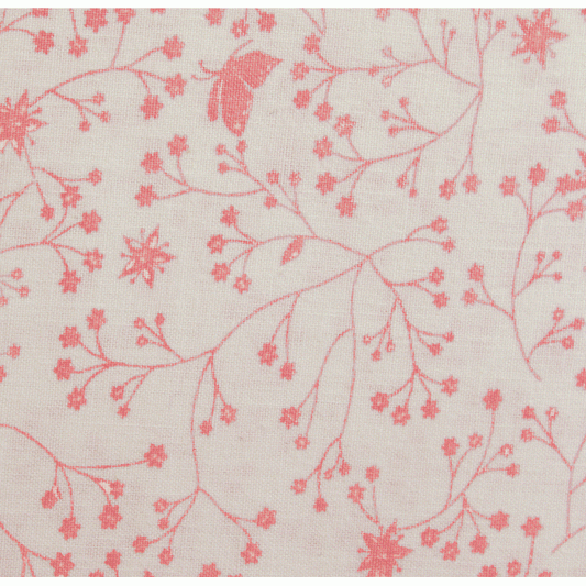 Delicate Pink Butterfly Extra Wide Backing Fabric 108"