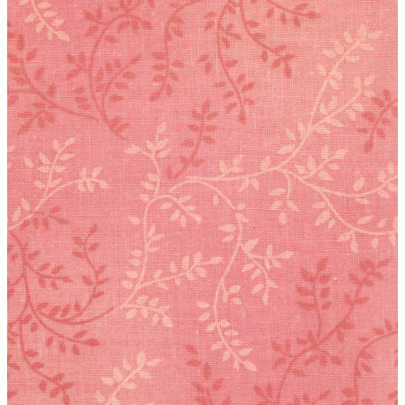 Dewhurst 108" Extra Wide Backing Fabric - Delicate Pink Leaf Design