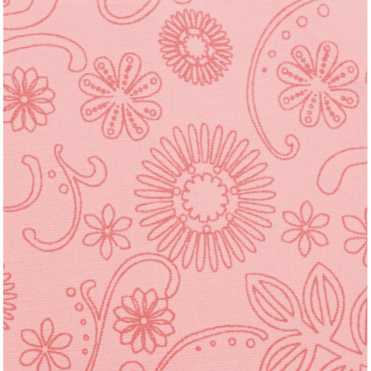 108" Extra Wide Backing Fabric - Retro Floral Design by Nutex