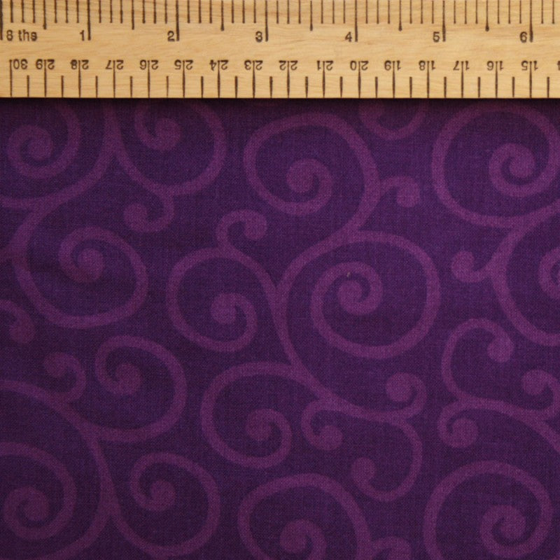 Anbo Spin 108" Purple Swirls Backing Fabric - Extra Wide Quilting Material