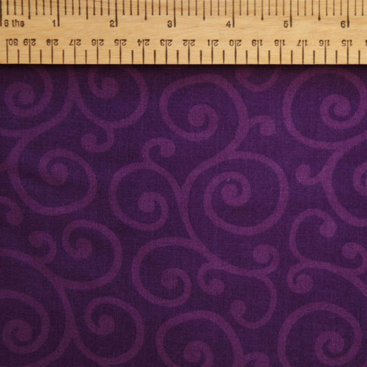 Anbo Spin 108" Purple Swirls Backing Fabric - Extra Wide Quilting Material