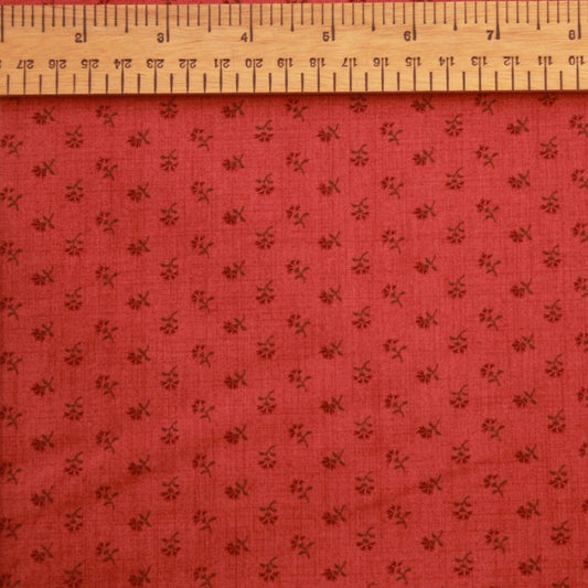 French General 108" Extra Wide Backing Fabric - Red Floral Pattern