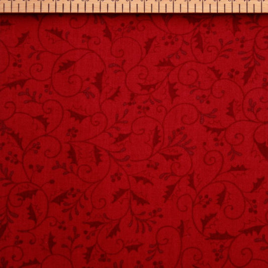 Dickens Christmas 108" Extra Wide Backing Fabric - Rambling Holly and Berry Print