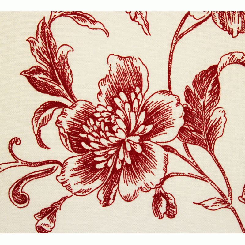 108" Anbo Extra Wide Red Floral Backing Fabric