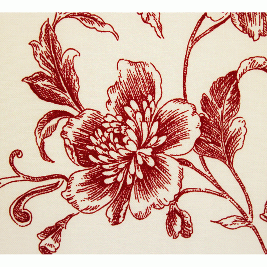 108" Anbo Extra Wide Red Floral Backing Fabric