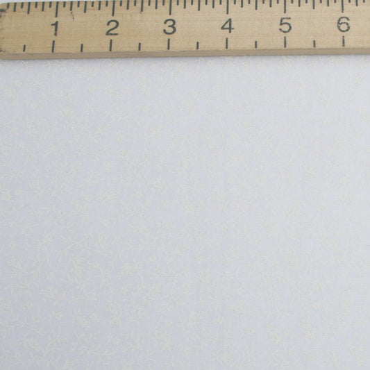 108" Extra Wide Cotton Backing Fabric - White Petit Climbing Flower & Leaves Pattern