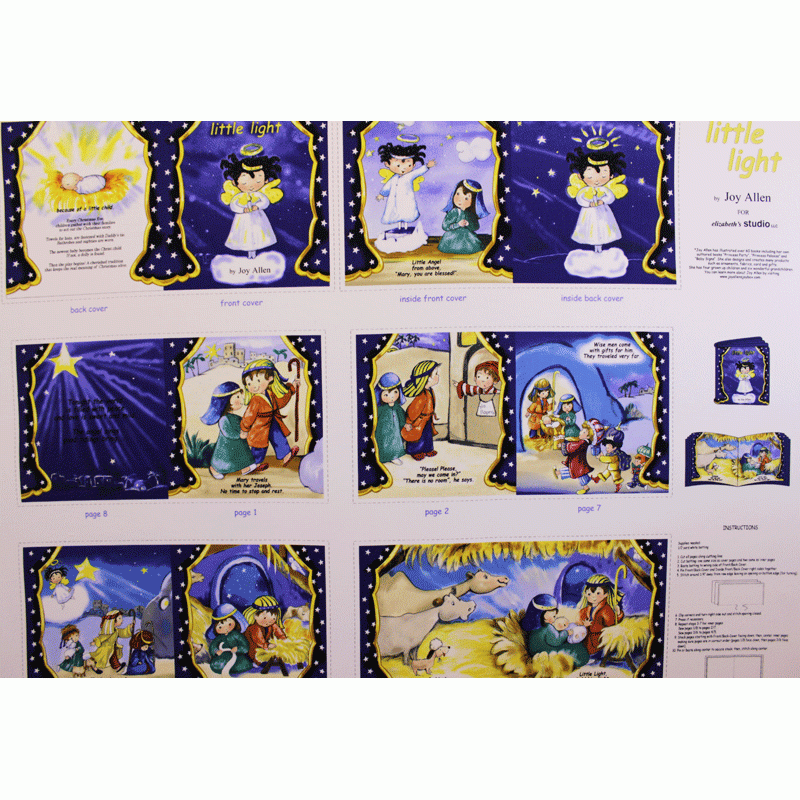 Elizabeth Studio 'Little Light' Christmas Fabric Panel Book